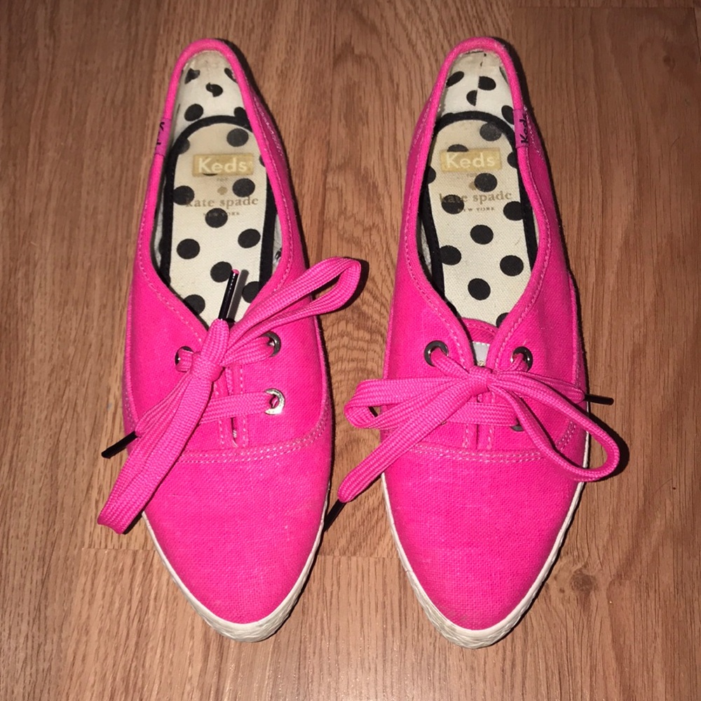 Kate Spade Hot Pink Ked Sneakers